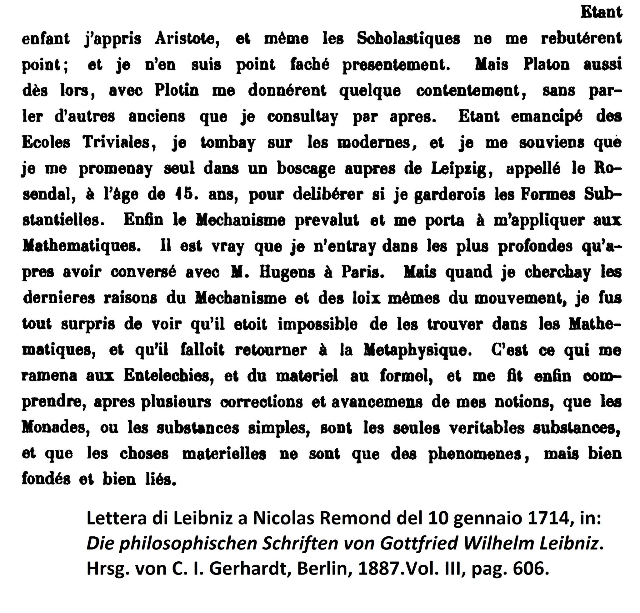 Leibniz a Remond 1714